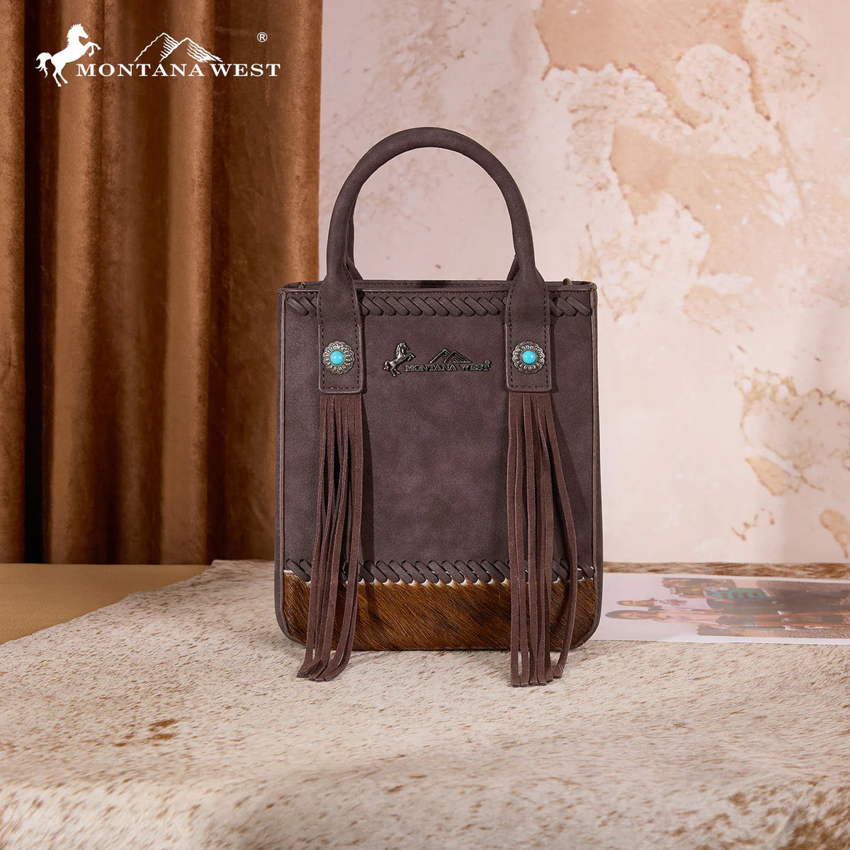 Montana West Hair On Cowhide Crossbody