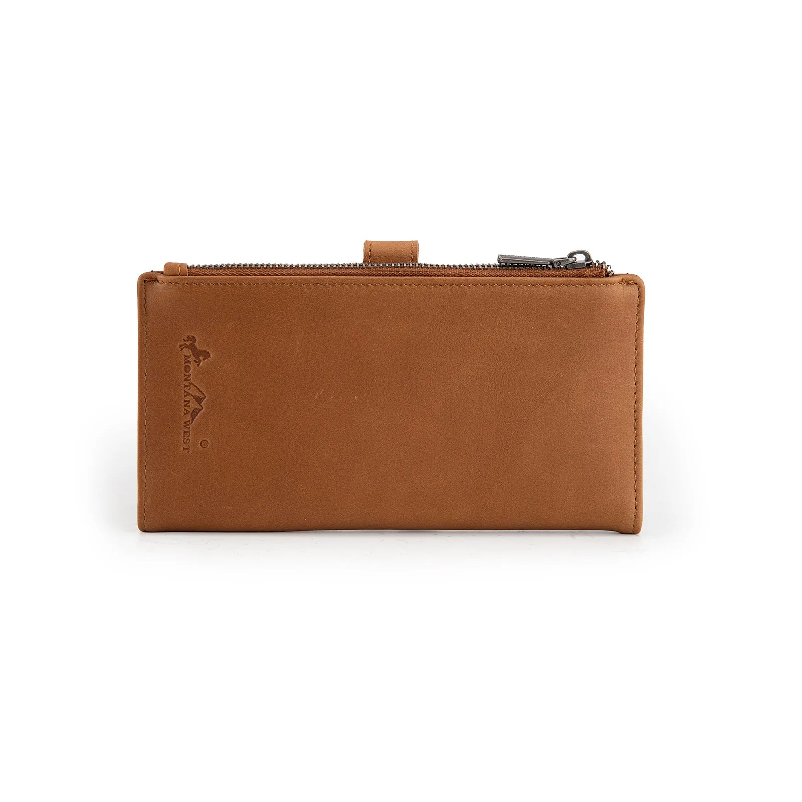 Montana West Genuine Leather Floral Tooled Bi Fold Wallet