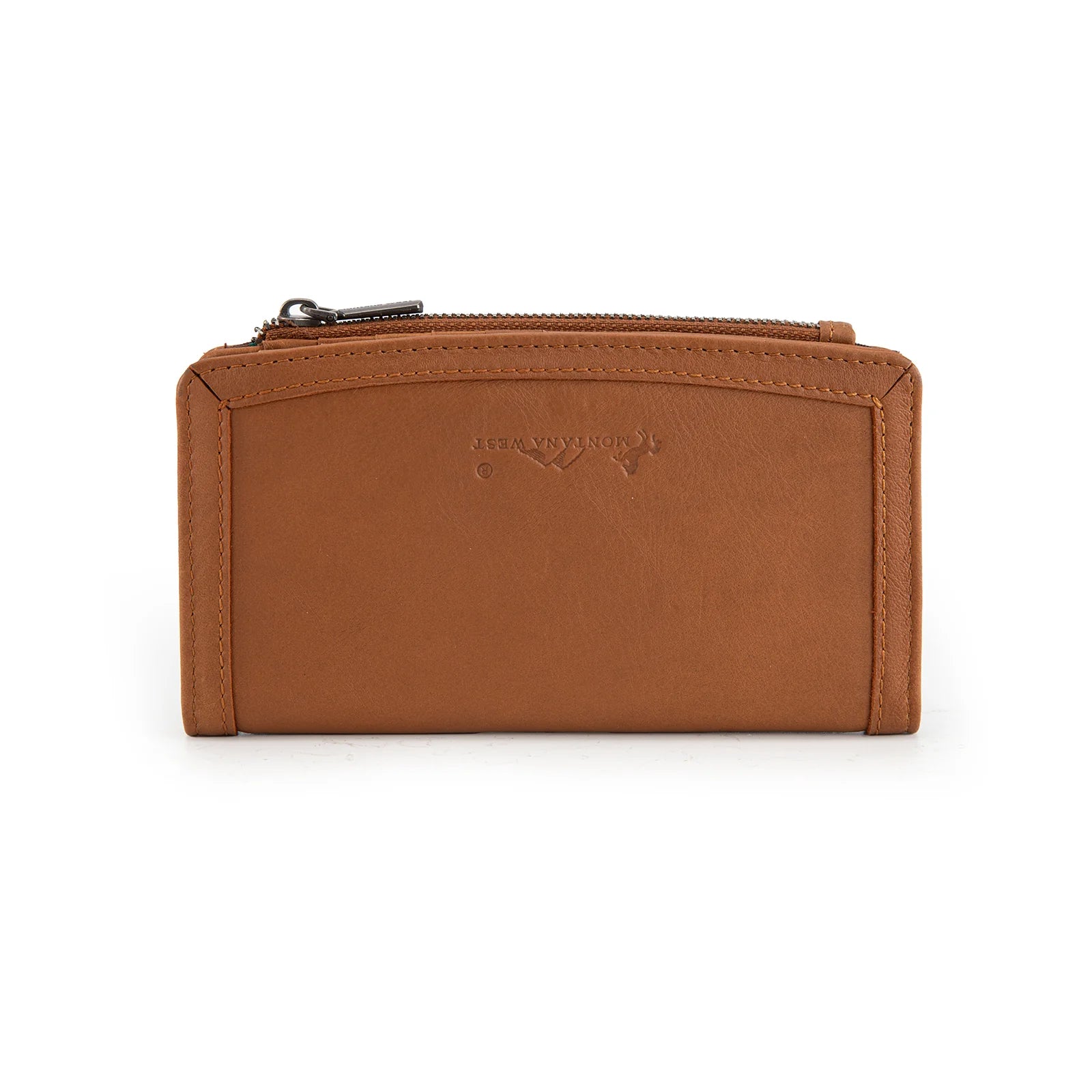 Montana West Genuine Leather Floral Tooled Bi Fold Wallet