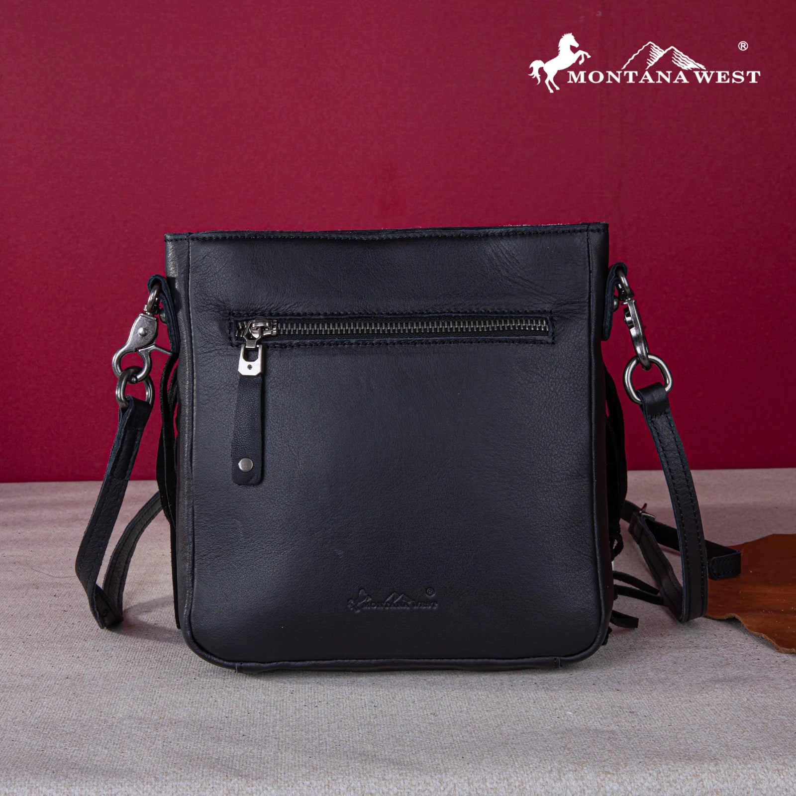 Montana West Leather Hair On Fringe Bohemian Crossbody