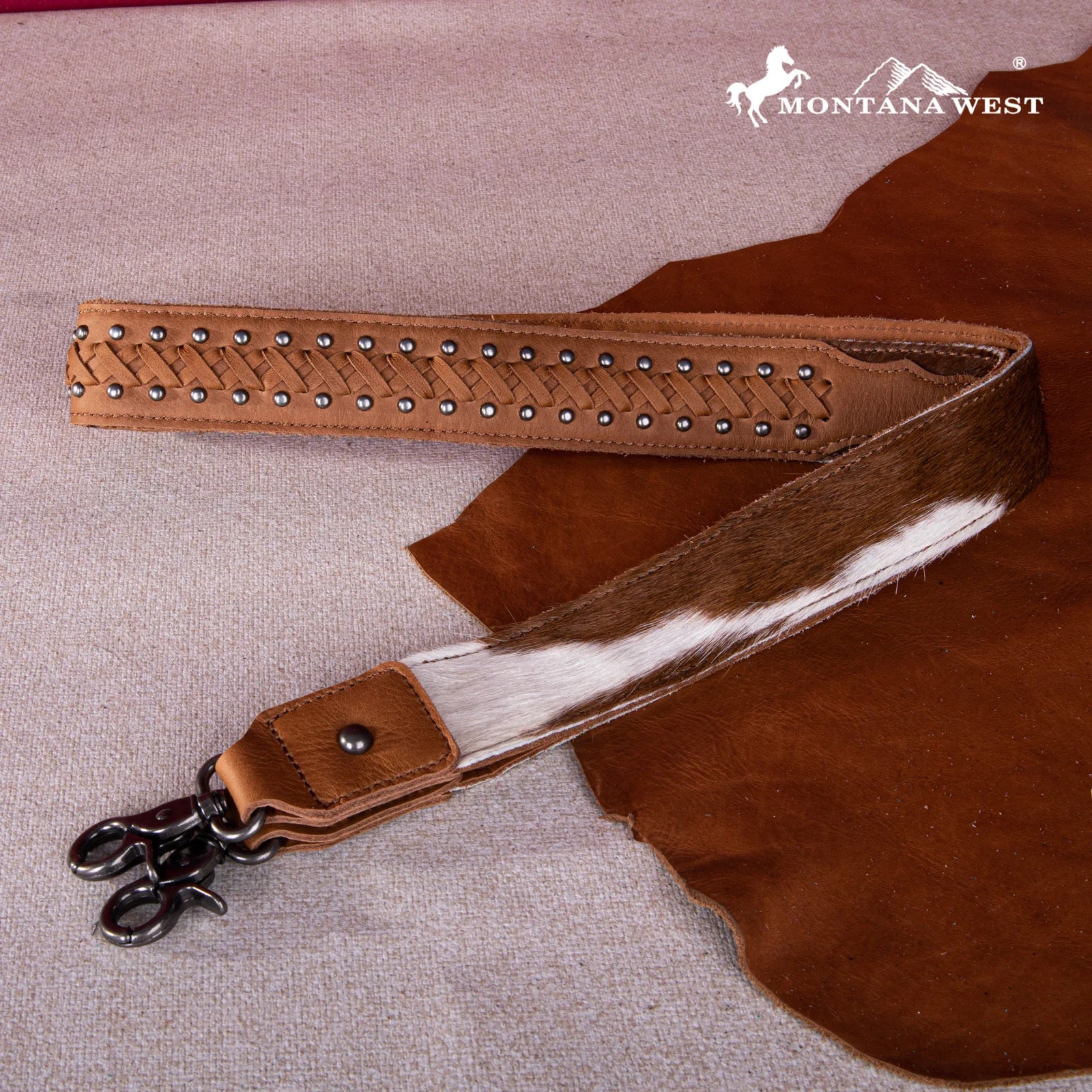 Montana West Leather Hair On Fringe Crossbody