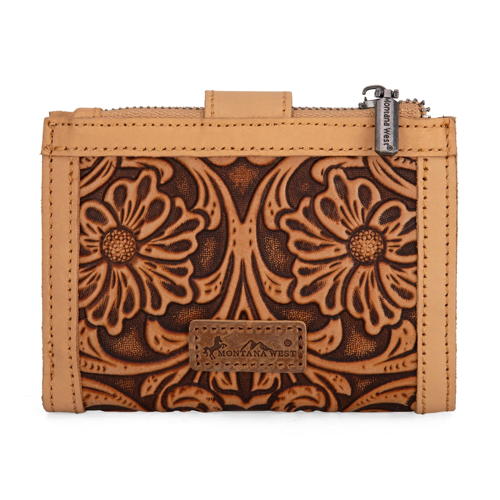 Montana West Leather Tooled Bi Fold RFID Wallet