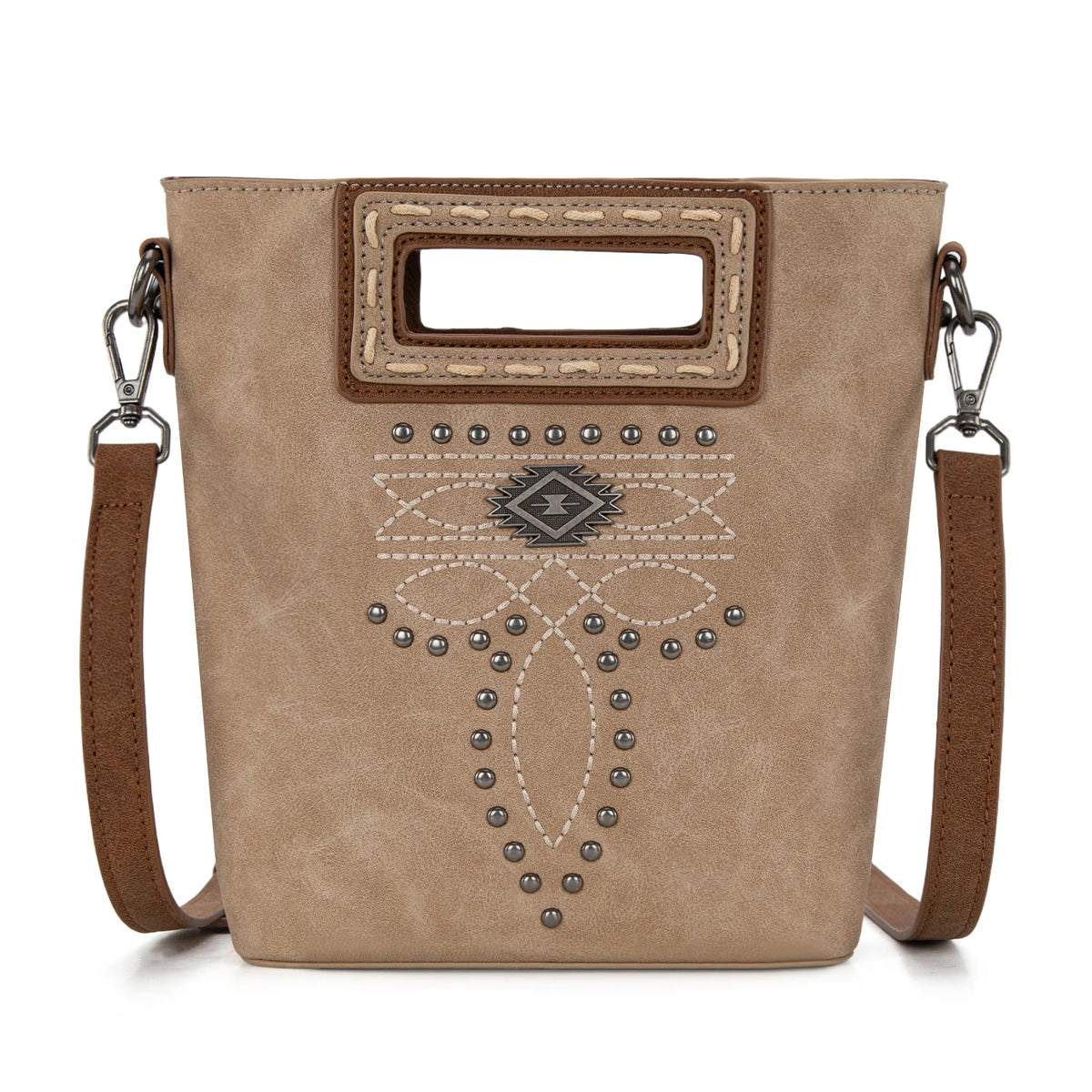 Montana West Cut-Out Embroidered Top Handle Crossbody