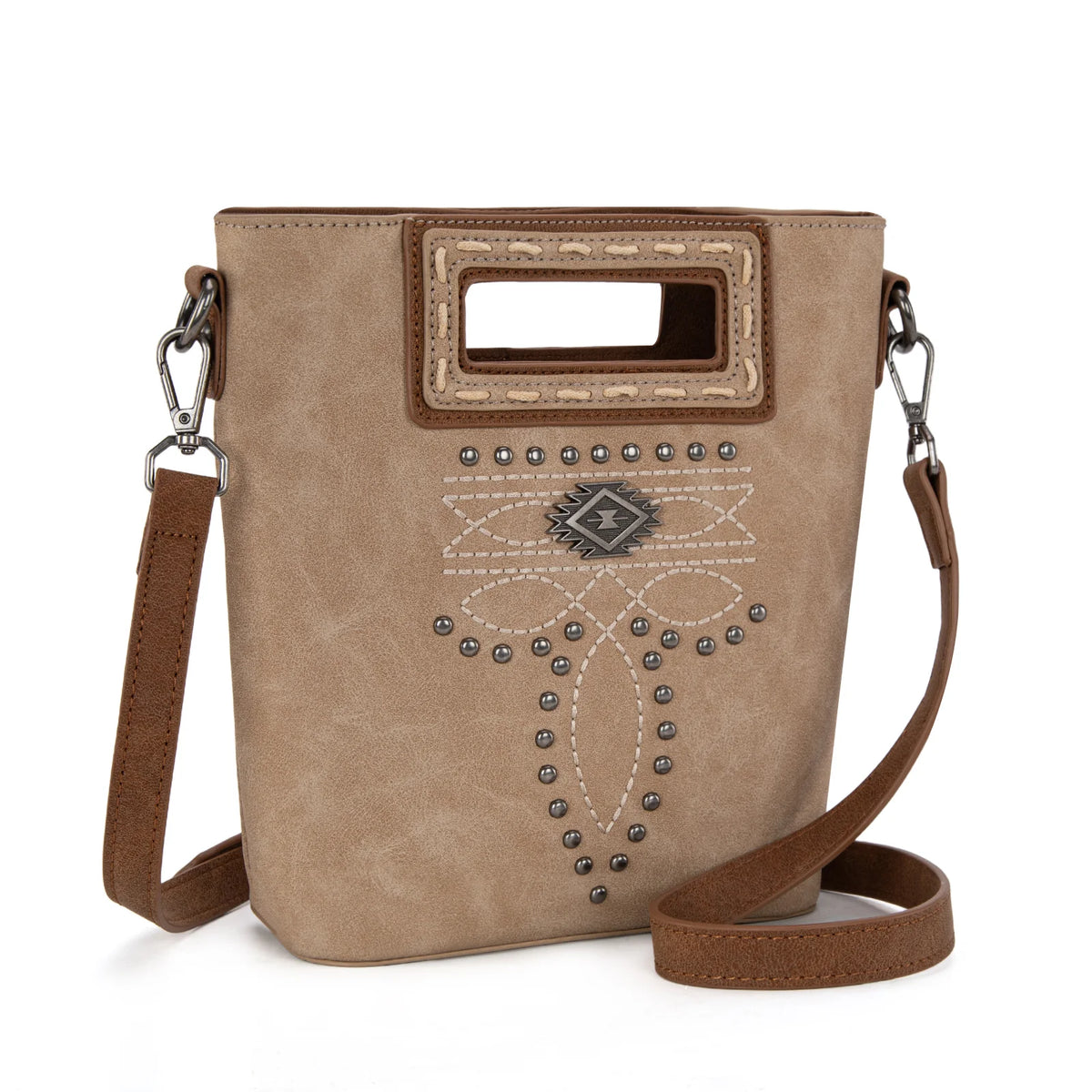 Montana West Cut-Out Embroidered Top Handle Crossbody