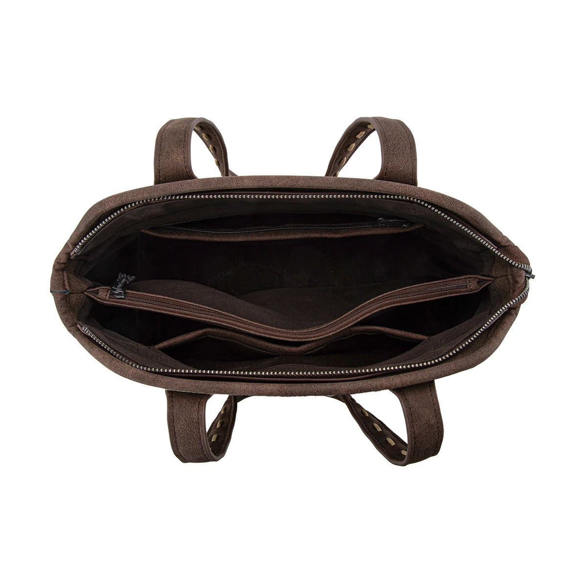 Trinity Ranch Hair On Cowhide Tooled Concealed Carry Tote