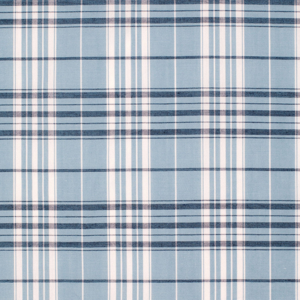 Just Country Mens Austin Full Button Print Workshirt Light Blue Plaid