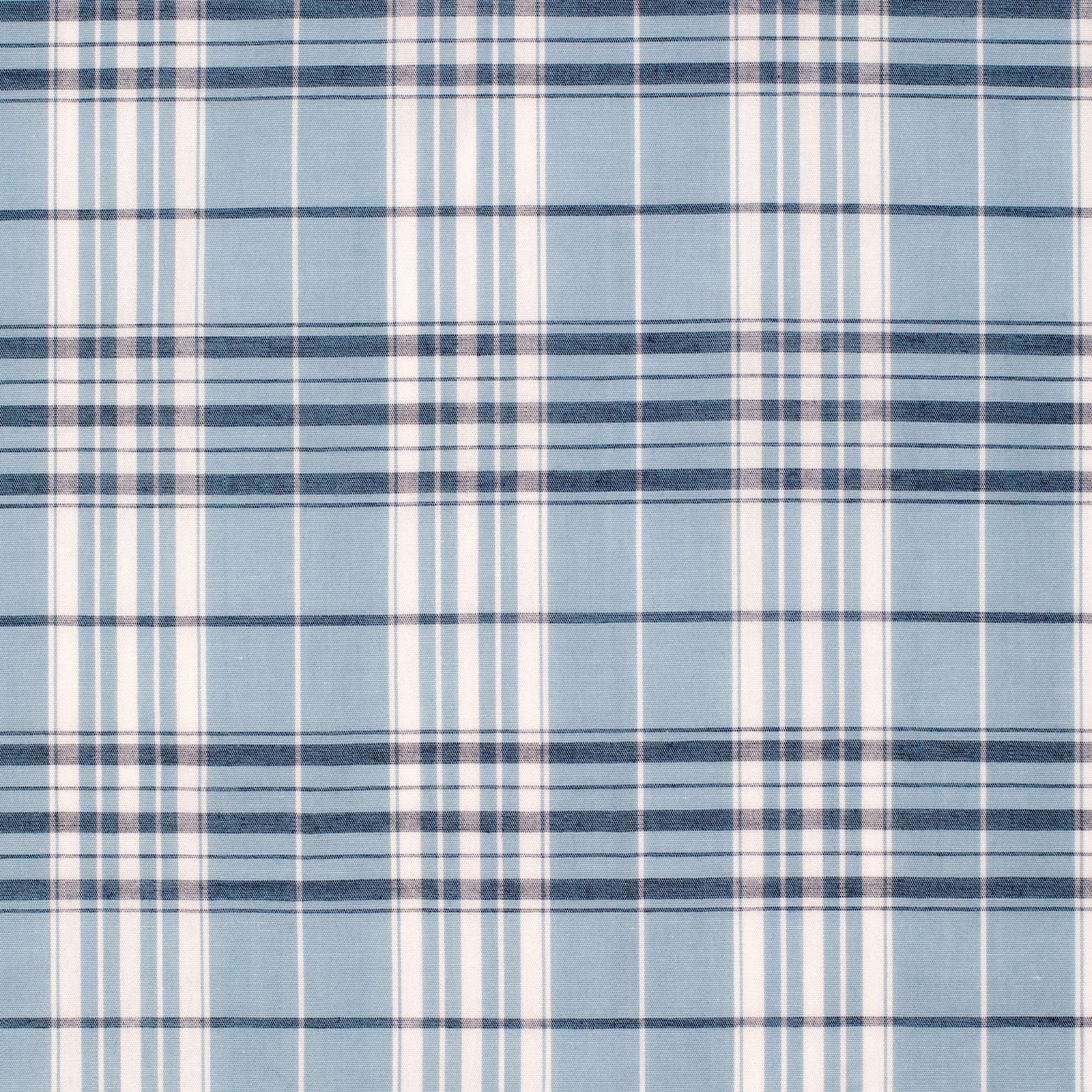 Just Country Mens Austin Full Button Print Workshirt Light Blue Plaid