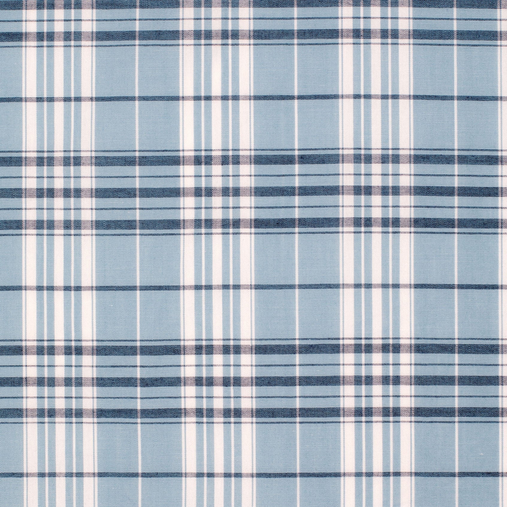 Just Country Mens Austin Full Button Print Workshirt Light Blue Plaid