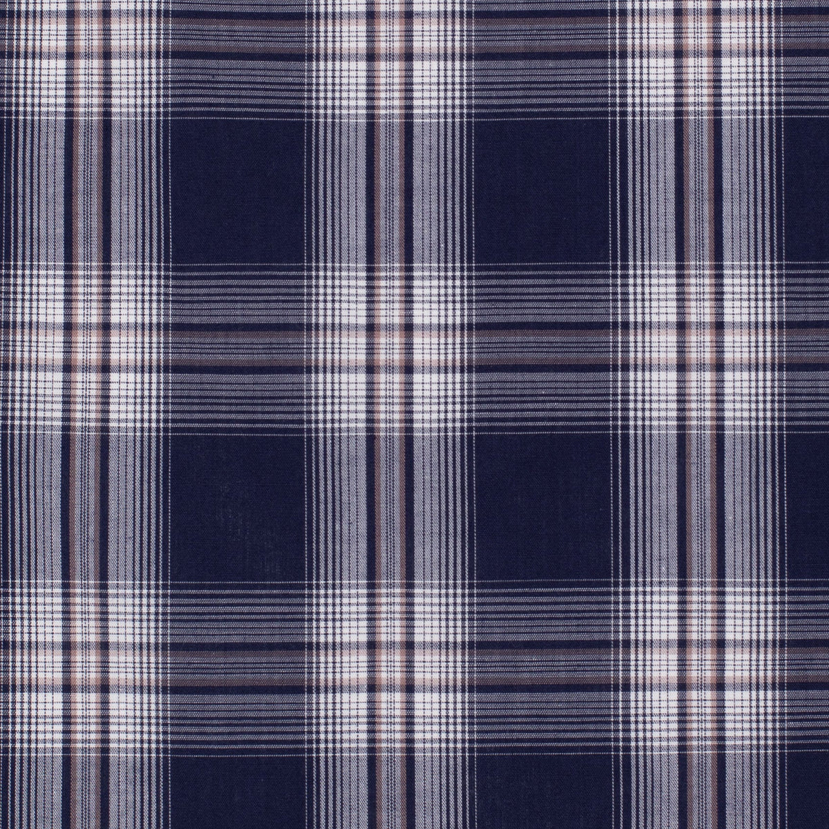 Just Country Mns Austin Full Button Print Workshirt Navy and White Plaid