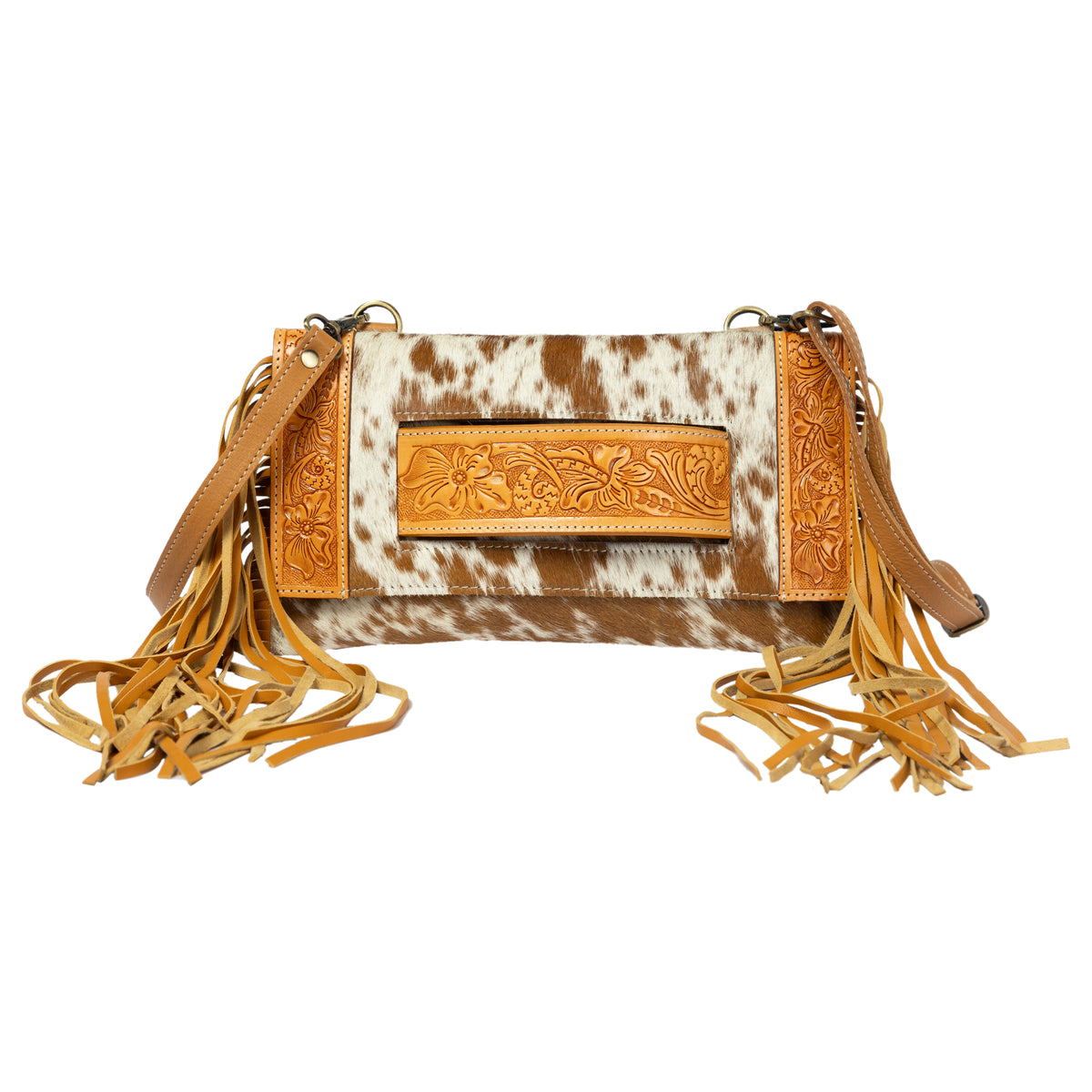 TheDesignEdgeMarabaCowhideTooledHandClutchBag | Giftware - Handbag | Saddleworld Ipswich