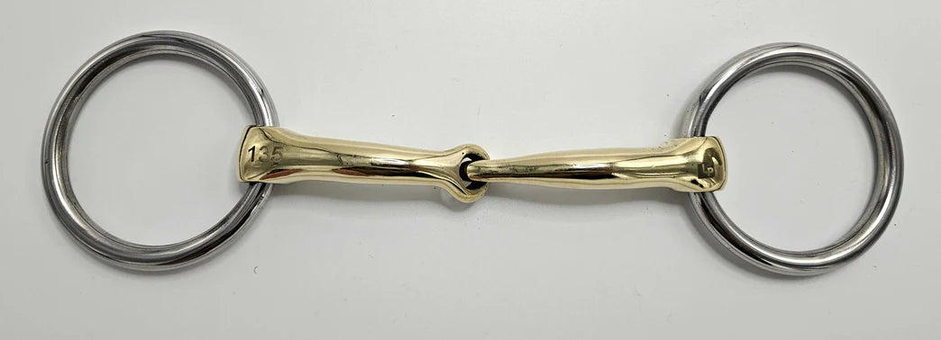 Toprail Medium Weighted Loose Ring German Silver Snaffle