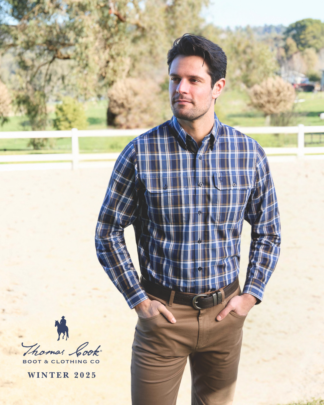 Thomas Cook Mens Adrian 2 Pocket Long Sleeve Shirt - Black Friday Sale