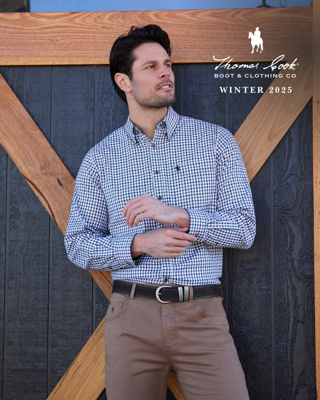 Thomas Cook Mens Lyle 1 Pocket Long Sleeve Shirt - Black Friday Sale