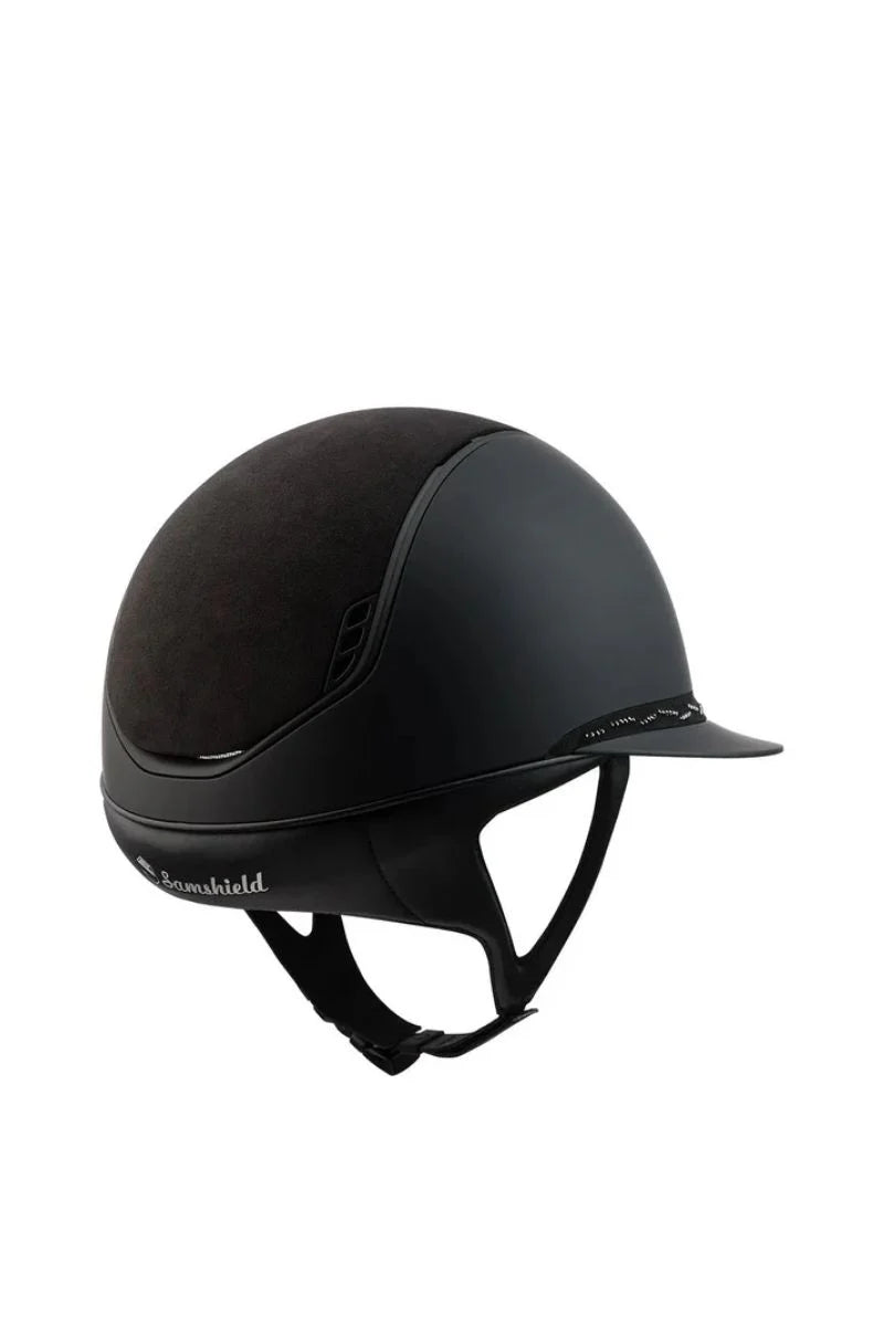 Samshield Miss Shield 2.0 Shadow Matt Alcantara Top Flower Swarovski Front Band Matt Trim Black