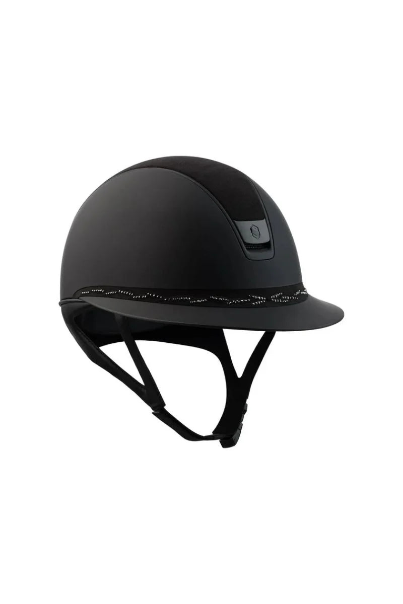 Samshield Miss Shield 2.0 Shadow Matt Alcantara Top Flower Swarovski Front Band Matt Trim Black