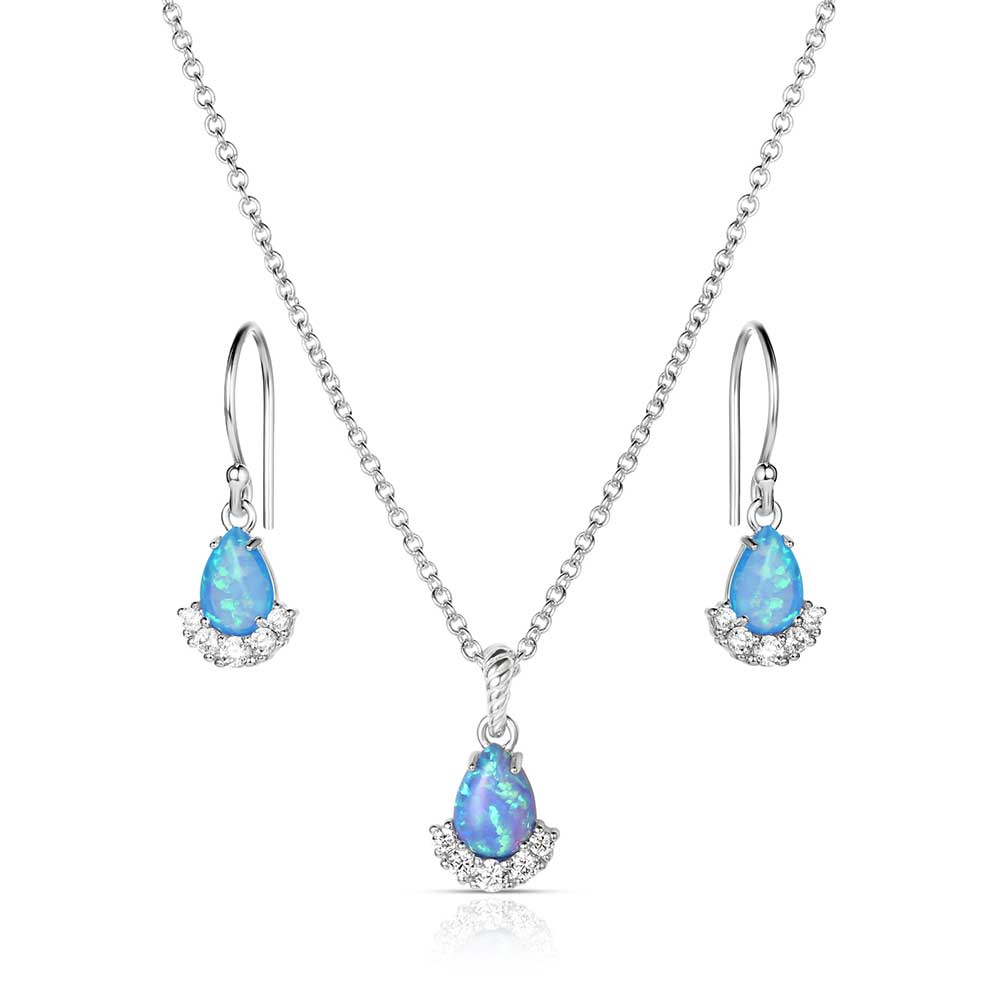 Montana Silversmith Blue Opal Flare Jewellery Set | Giftware - Jewllery | Saddleworld Ipswich