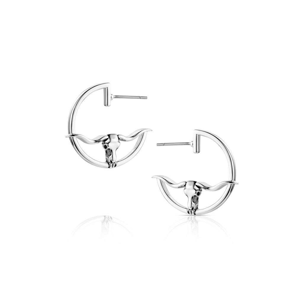 Montana Silversmiths - Silhouette Longhorn Earrings | Giftware - Jewellery | Saddleworld Ipswich