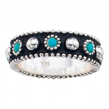 Montana Silversmiths Turquoise Cabochon Band Ring | Giftware - Jewellery | Saddleworld Ipswich