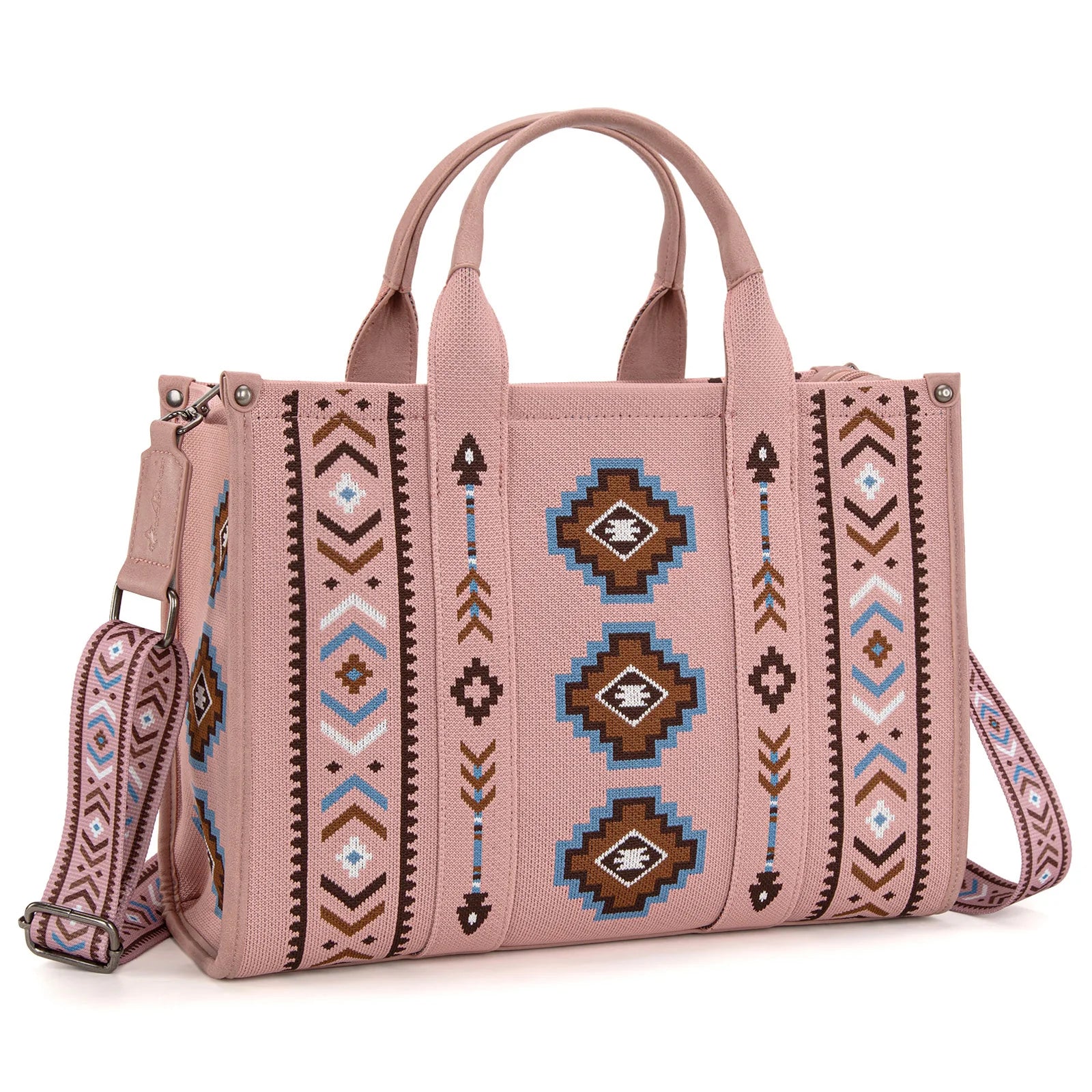 Montana West Aztec Retro Arrows Dual Sided Print Large Tote/Crossbody | Giftware - Handbag | Saddleworld Ipswich