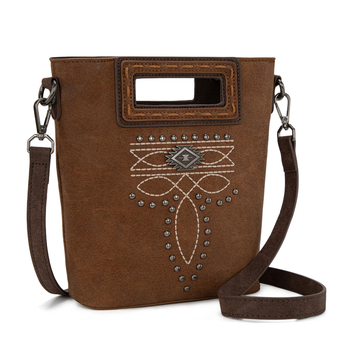 Montana West Cut-Out Embroidered Top Handle Crossbody | Giftware - Handbag | Saddleworld Ipswich