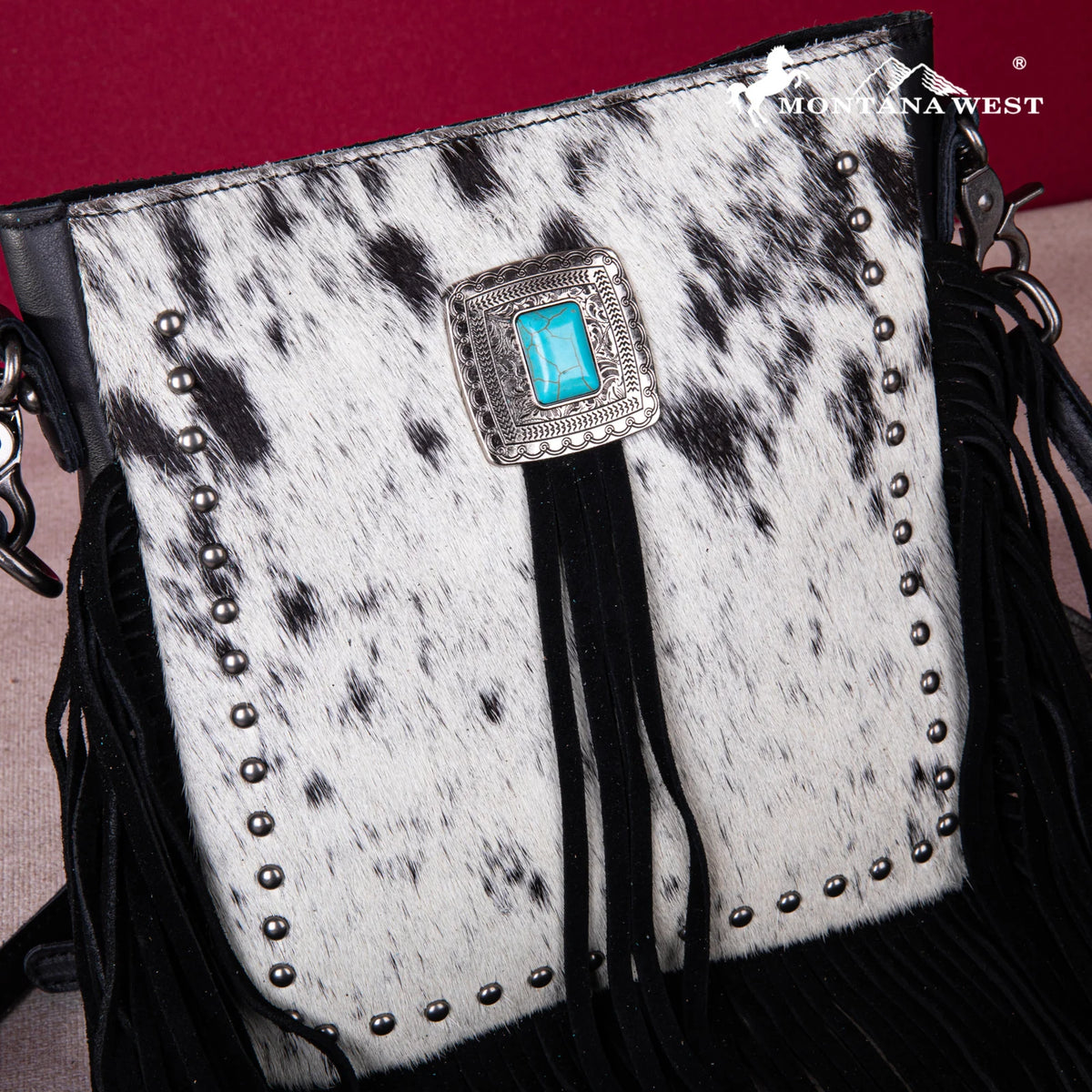 Montana West Leather Hair On Fringe | GIftware - Handbag | Saddleworld Ipswich