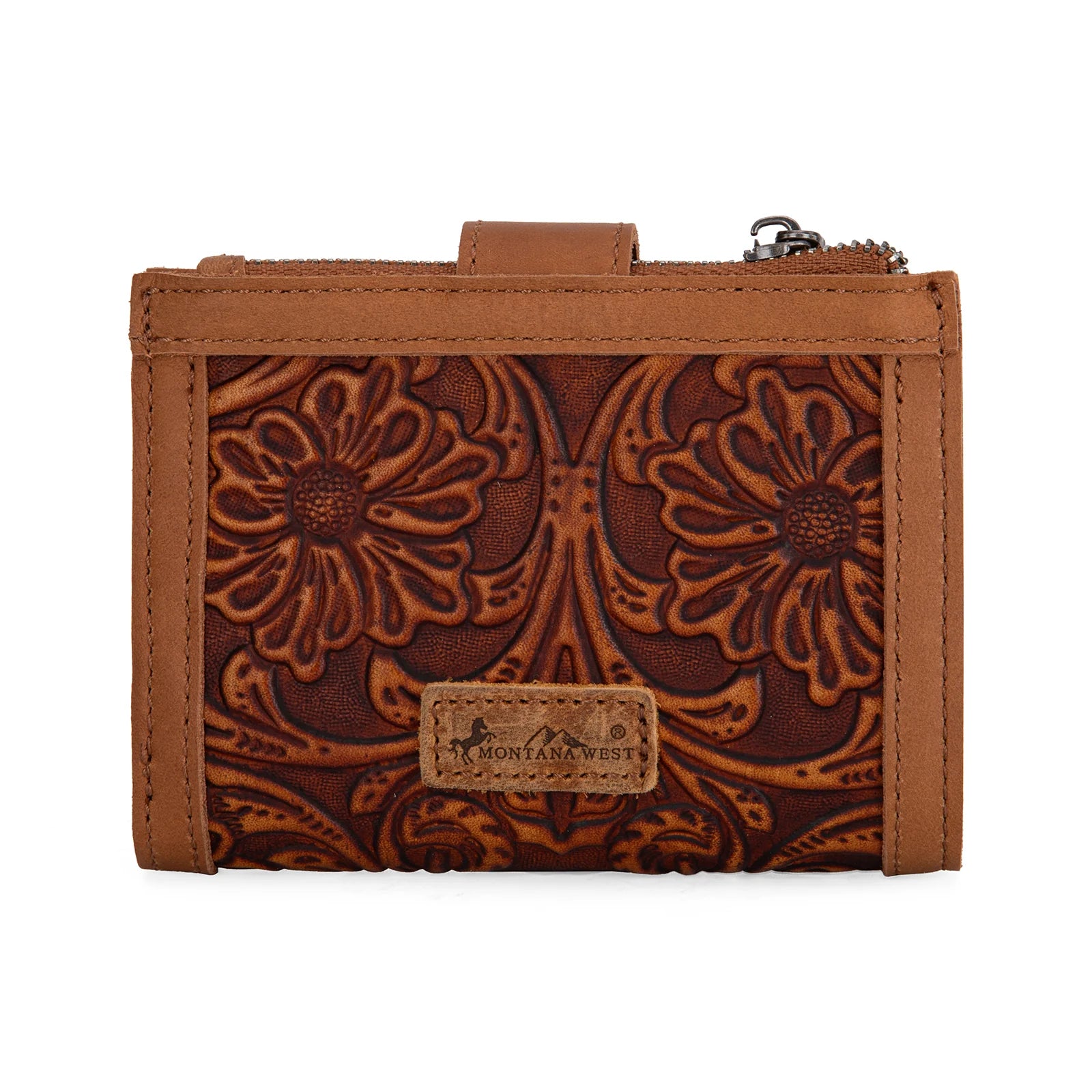 Montana West Leather Tooled Bi Fold RFID Wallet