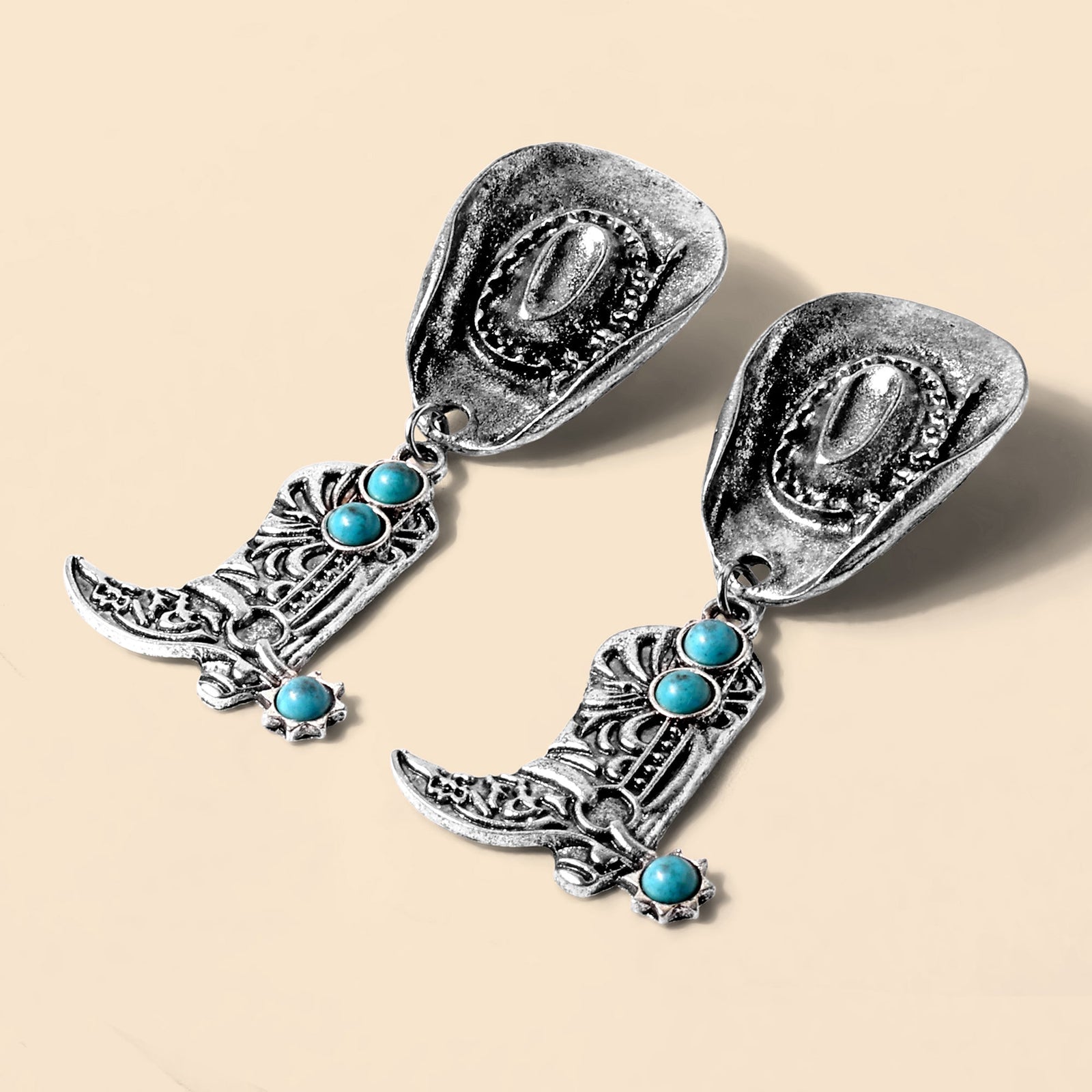 Myra Boot Spur Earrings in Turquoise Antique | Giftware - Jewellery | Saddleworld Ipswich