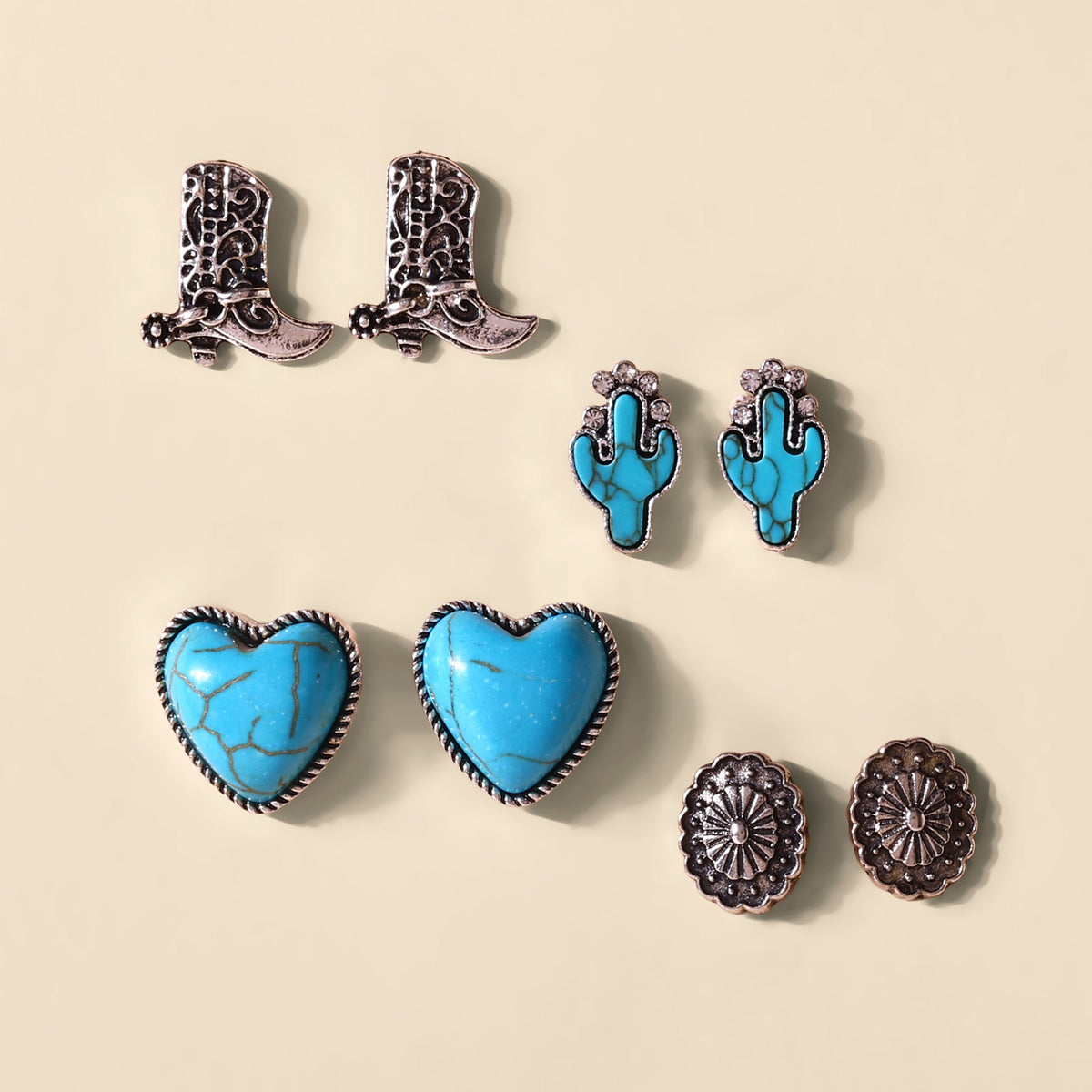 Myra Sunset Belle Assorted Stud Set In Turquoise | Giftware - Jewellery | Saddleworld Ipswich
