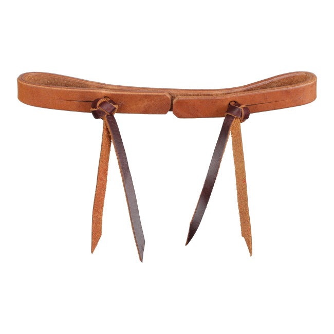 Showman Double Knot Leather Curb Strap