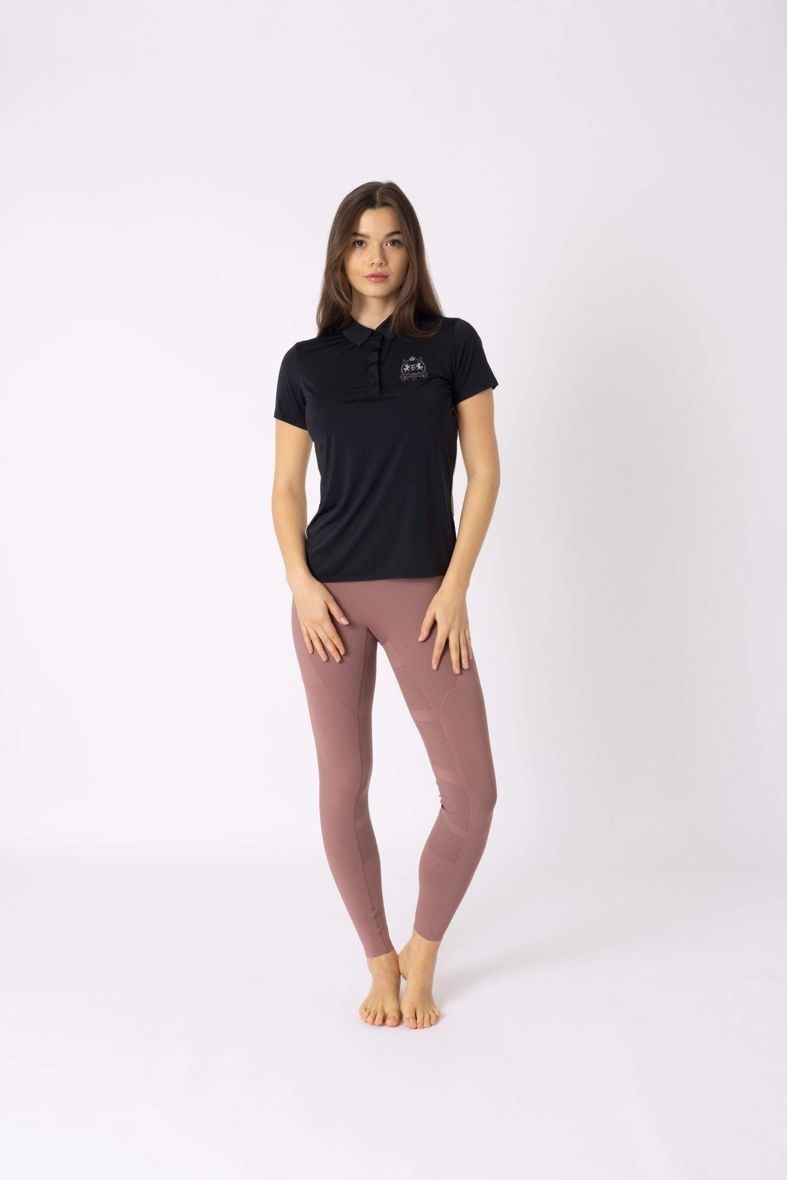 B Vertigo Daphne Ladies Seamless Polo Shirt - Black Friday Sales
