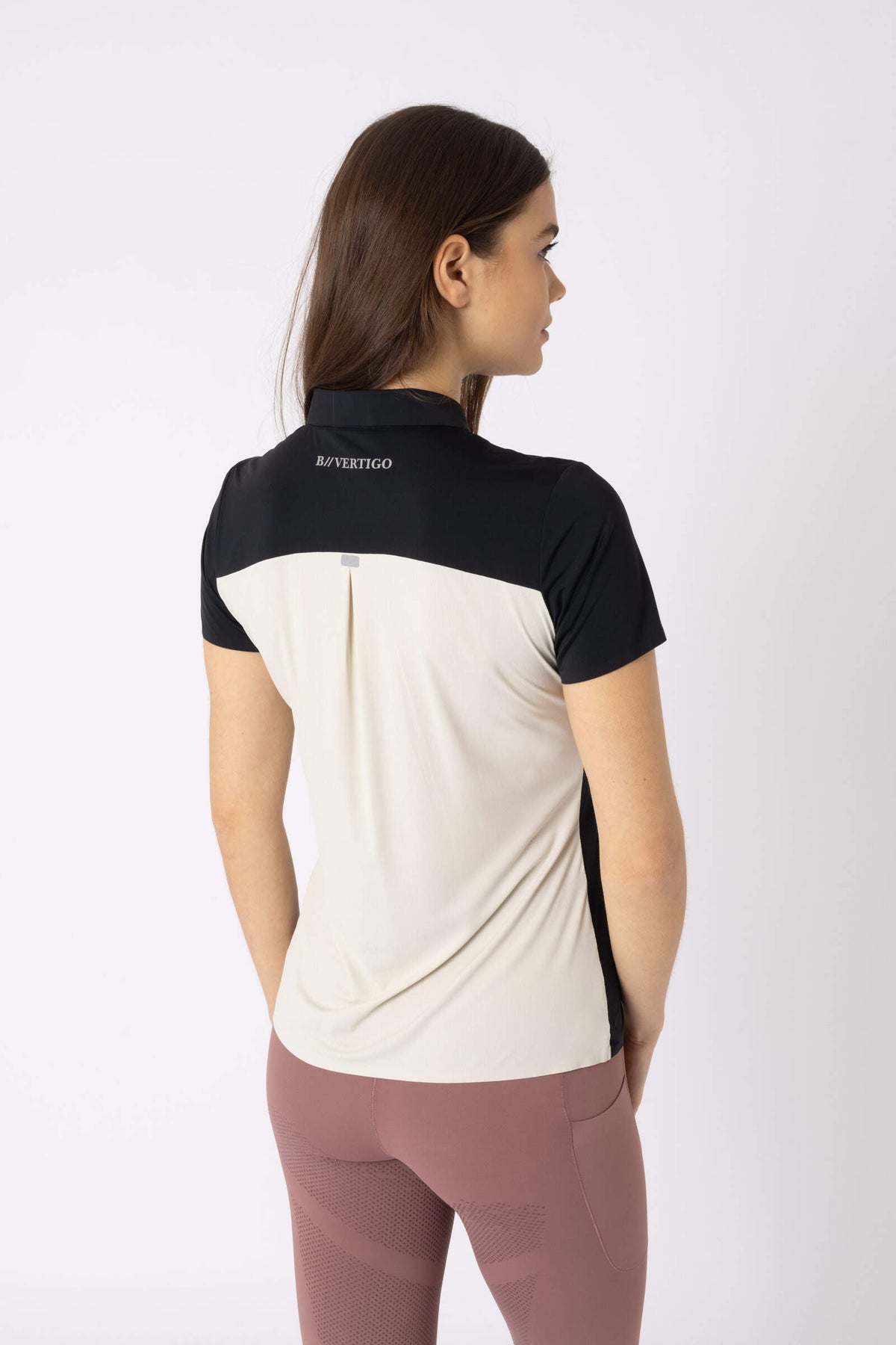 B Vertigo Daphne Ladies Seamless Polo Shirt - Black Friday Sales