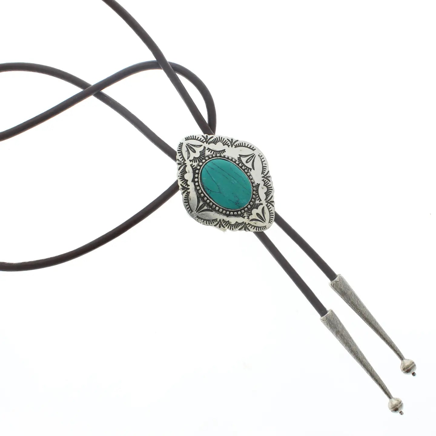 Native American Turquoise Bolo Tie Brown | Giftware - Jewellery | Saddleworld Ipswich