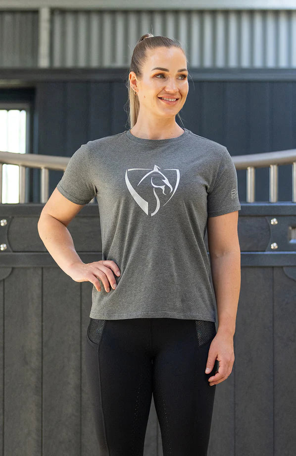 BARE Silver Logo T Shirt - Dark Grey - Black Friday Sales