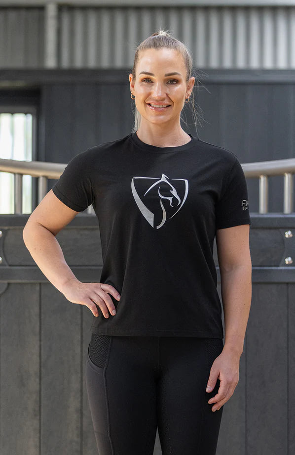 Bare Silver Logo T Shirt - Black -Black Friday Sales