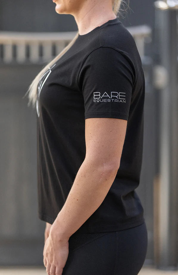 Bare Silver Logo T Shirt - Black -Black Friday Sales
