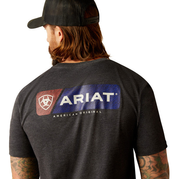 Ariat Mns Original Lines SS Tee Charcoal Heather