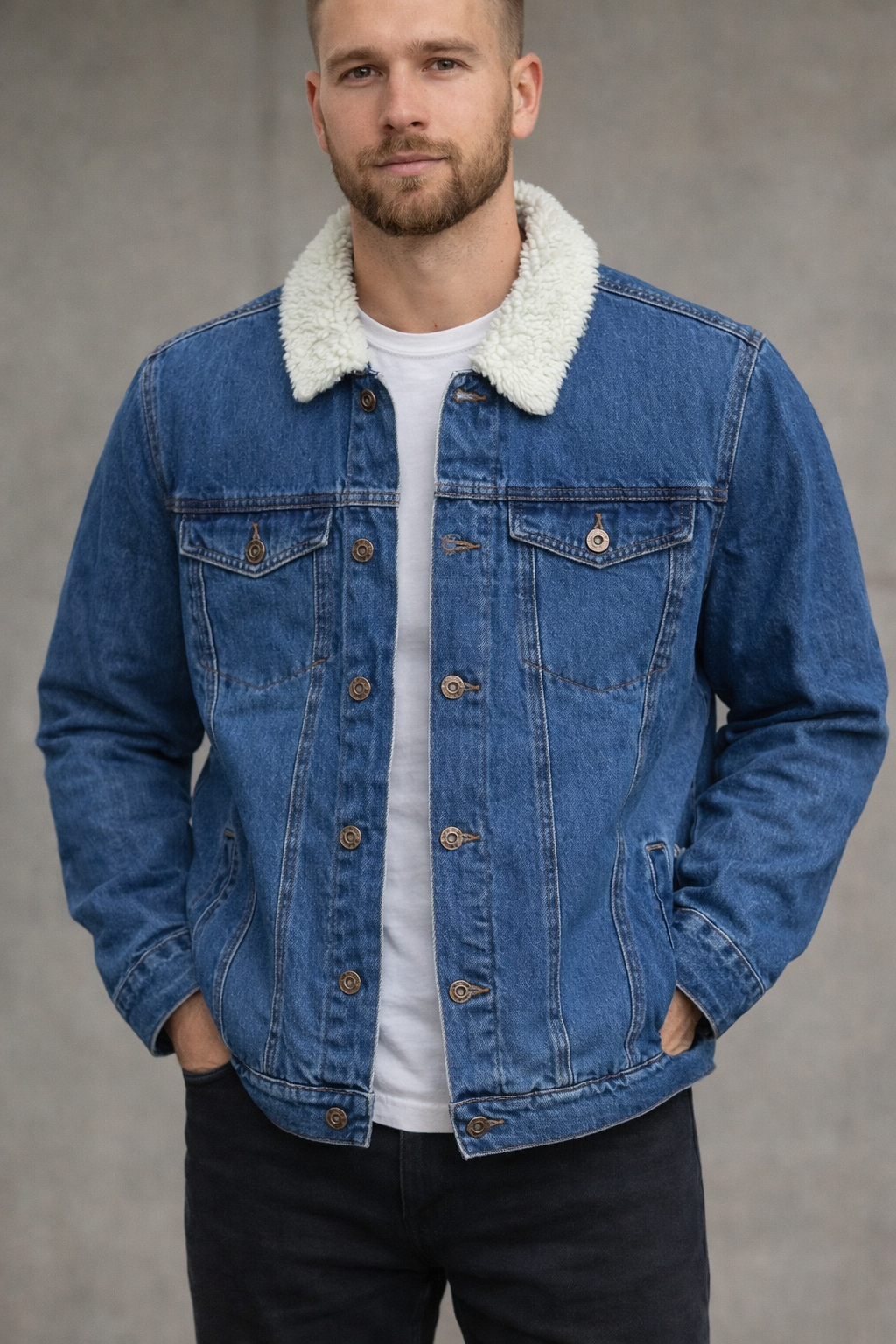 Outback Supply Co - Mens Sherpa Denim Jacket - Winter 26