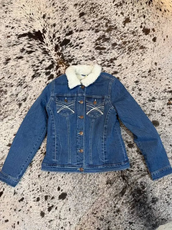Outback Supply Co – Ladies Sherpa Denim Jacket | Country Clothing - Ladies Winter | Saddleworld ipswich