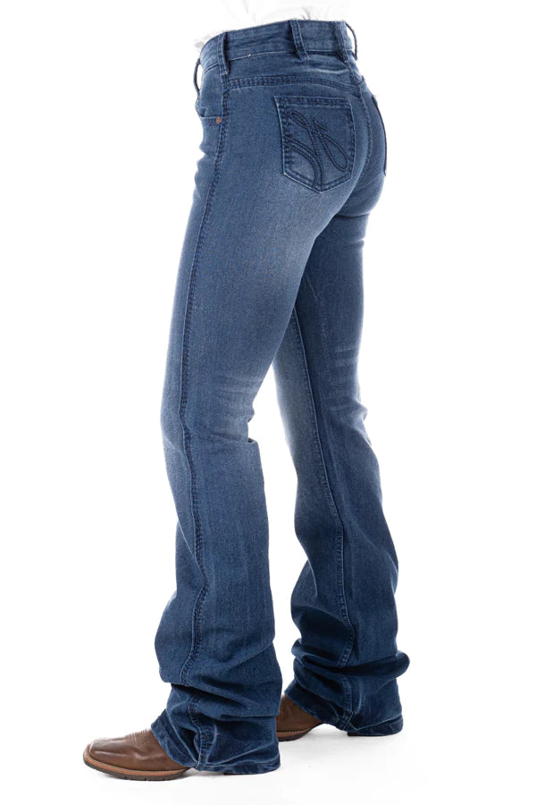 Hitchley and Harrow High Rise Clinton Navy Stitch Jeans - Christmas Sale