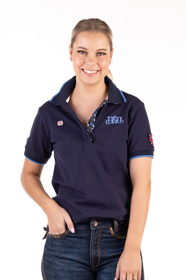 Hitchley and Harrow Loose Fit Navy Polo