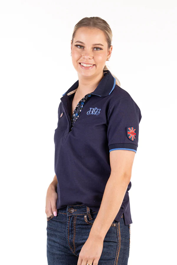 Hitchley and Harrow Loose Fit Navy Polo