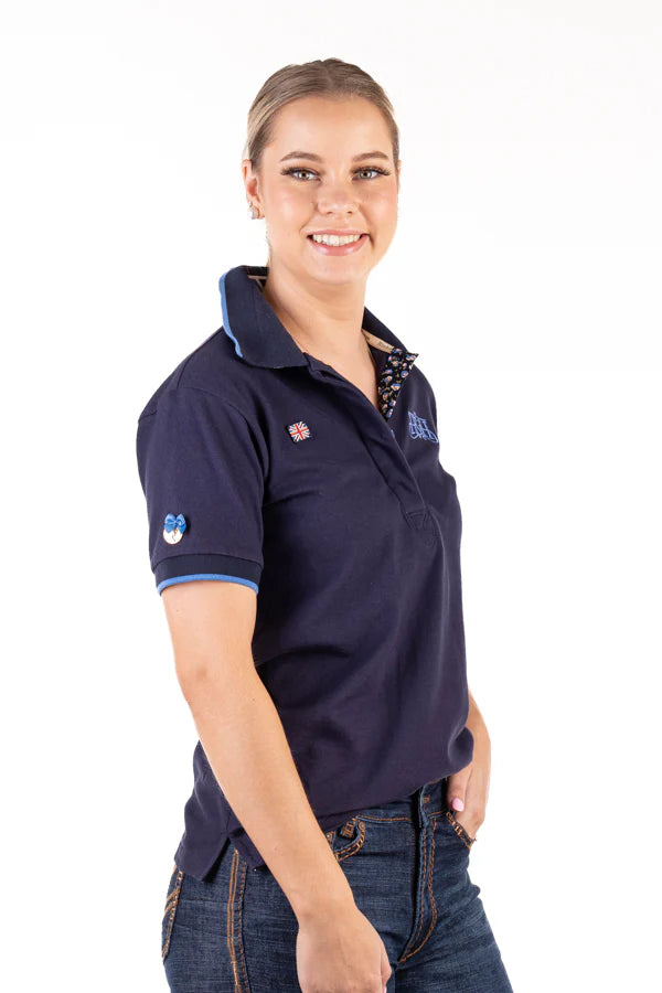 Hitchley and Harrow Loose Fit Navy Polo