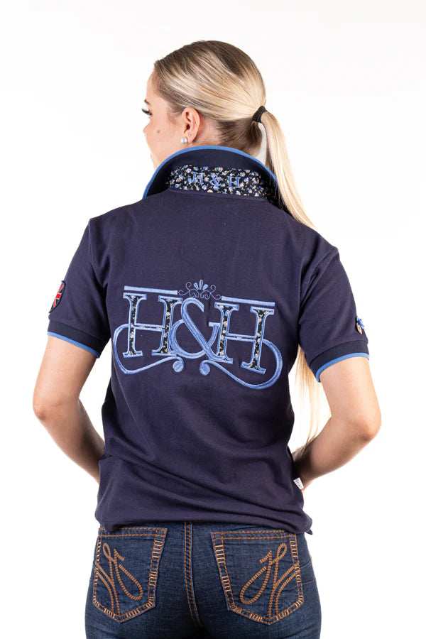 Hitchley and Harrow Loose Fit Navy Polo