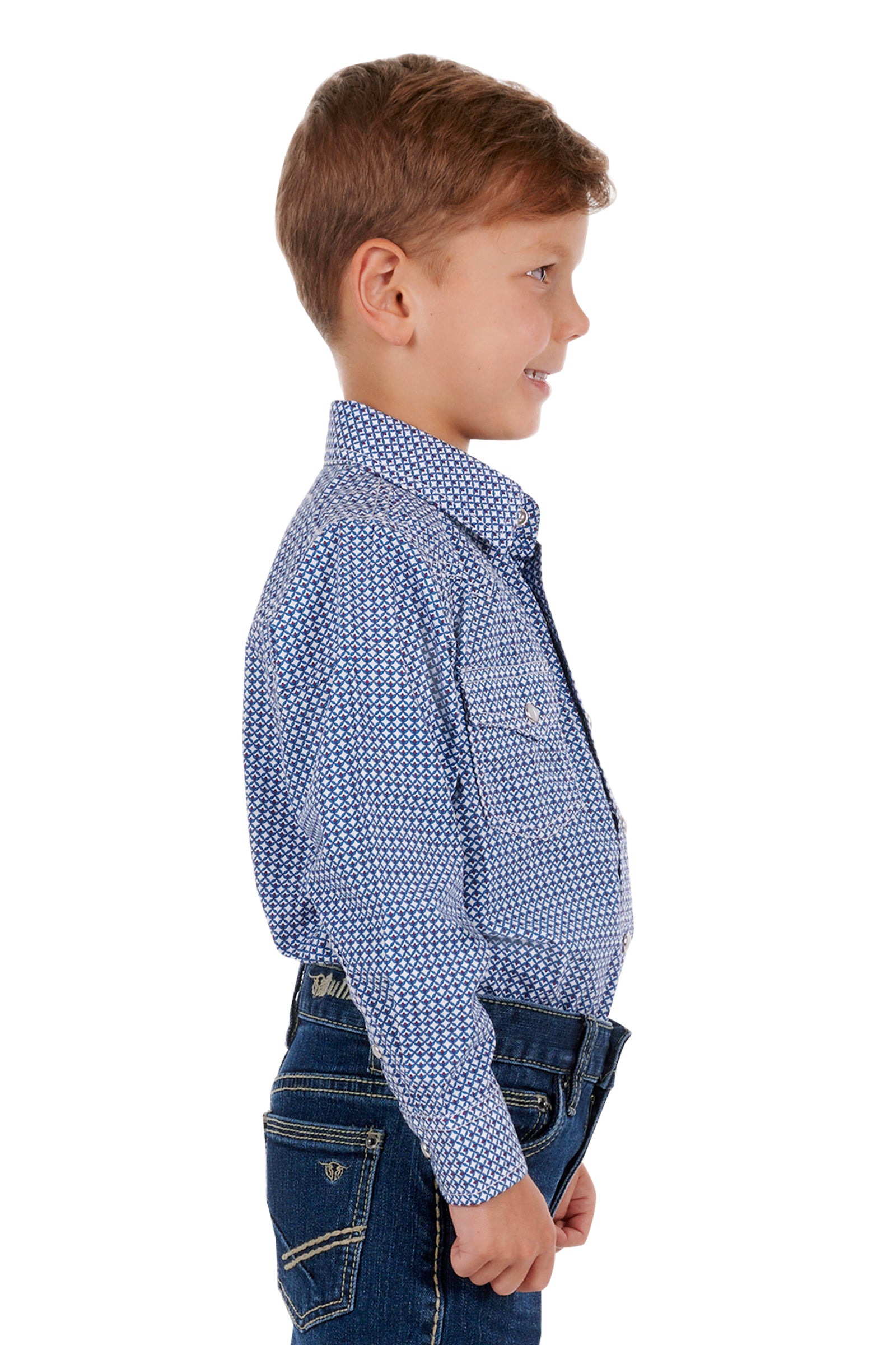 Pure Western Boys Oliver LS Shirt - Black Friday Sale