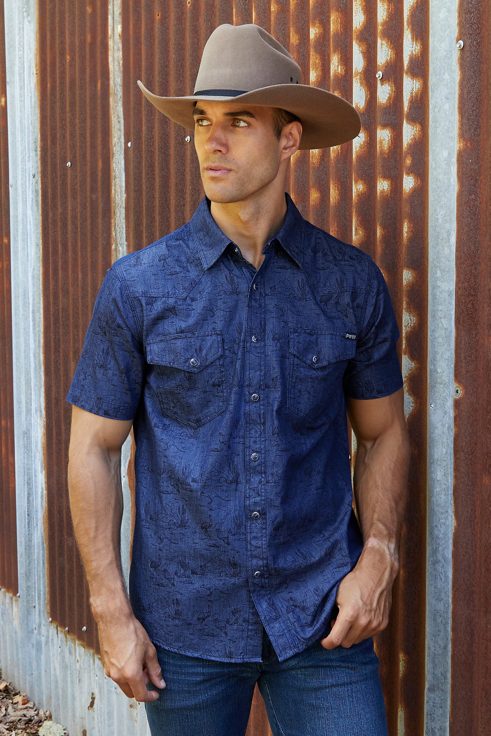 Pure Western Mens Drew Short Sleeve Shirt