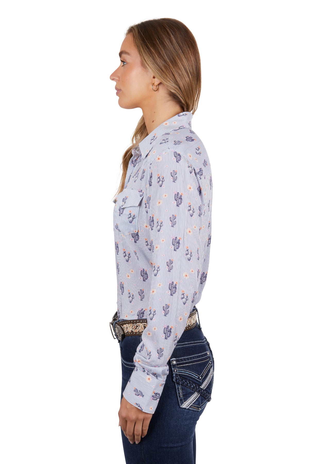 Pure Western Wmns Mavis LS Shirt - Black Friday Sale