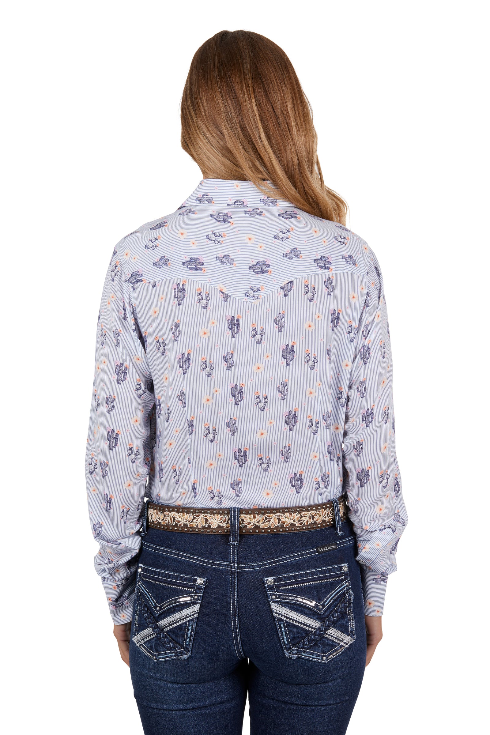Pure Western Wmns Mavis LS Shirt - Black Friday Sale