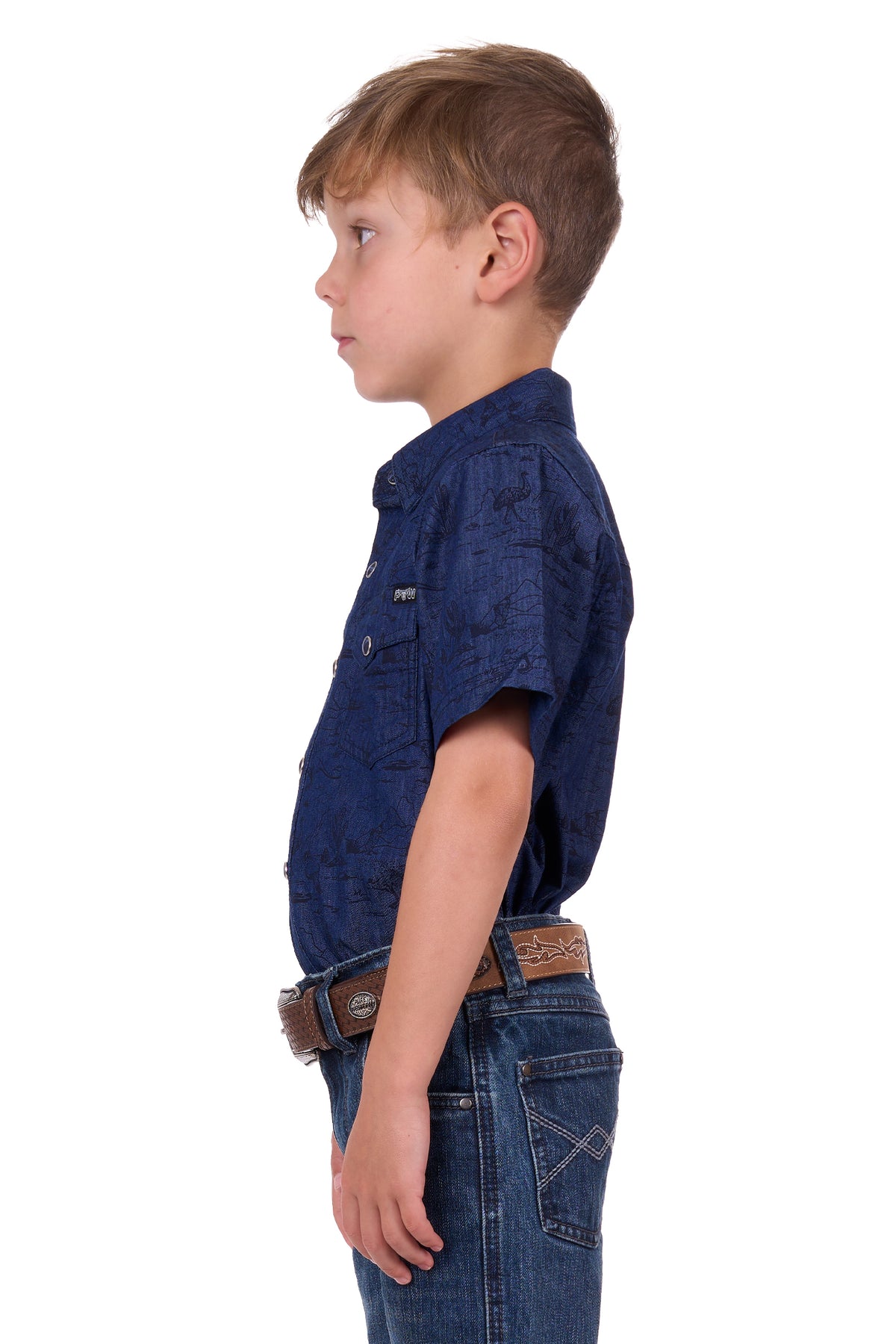 Pure Western Boys Drew SS Shirt - Summer Clearance