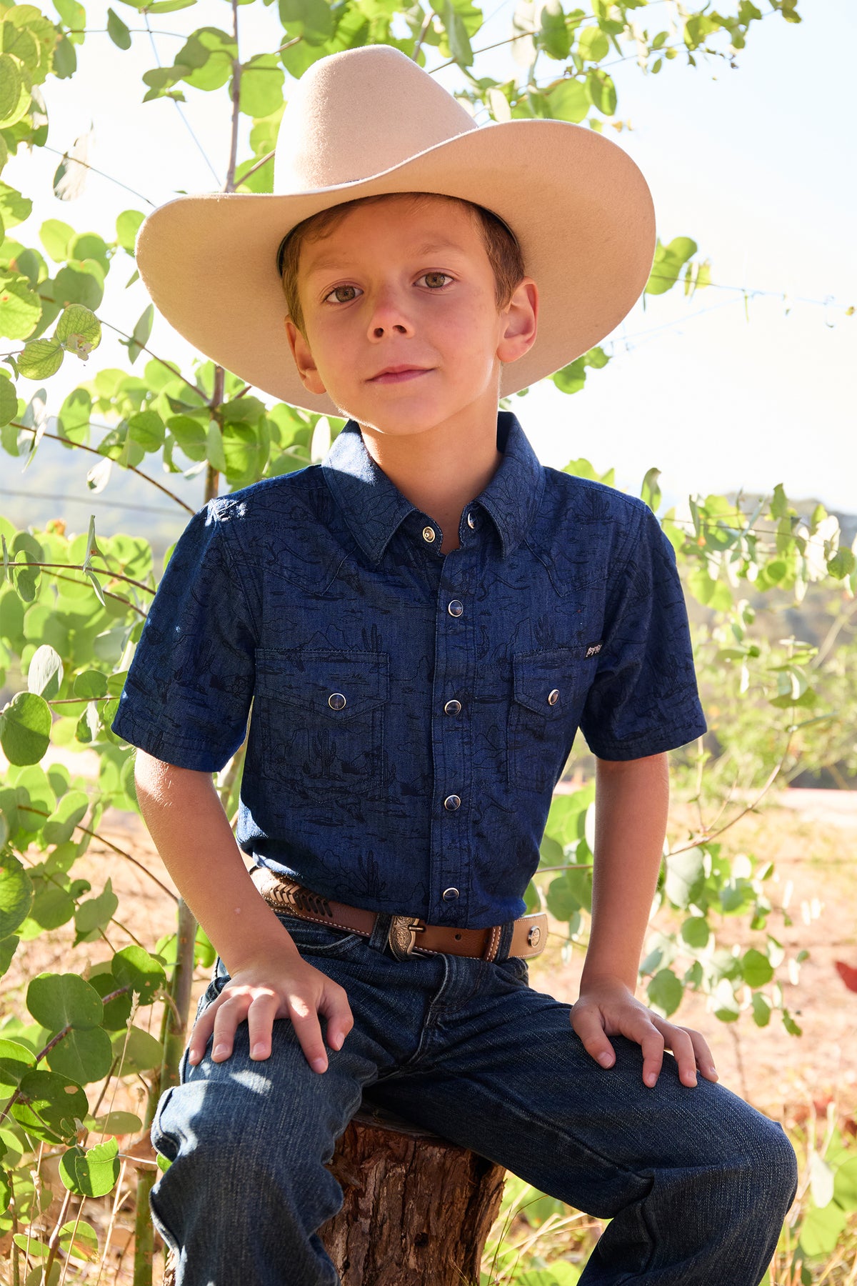 Pure Western Boys Drew SS Shirt - Summer Clearance
