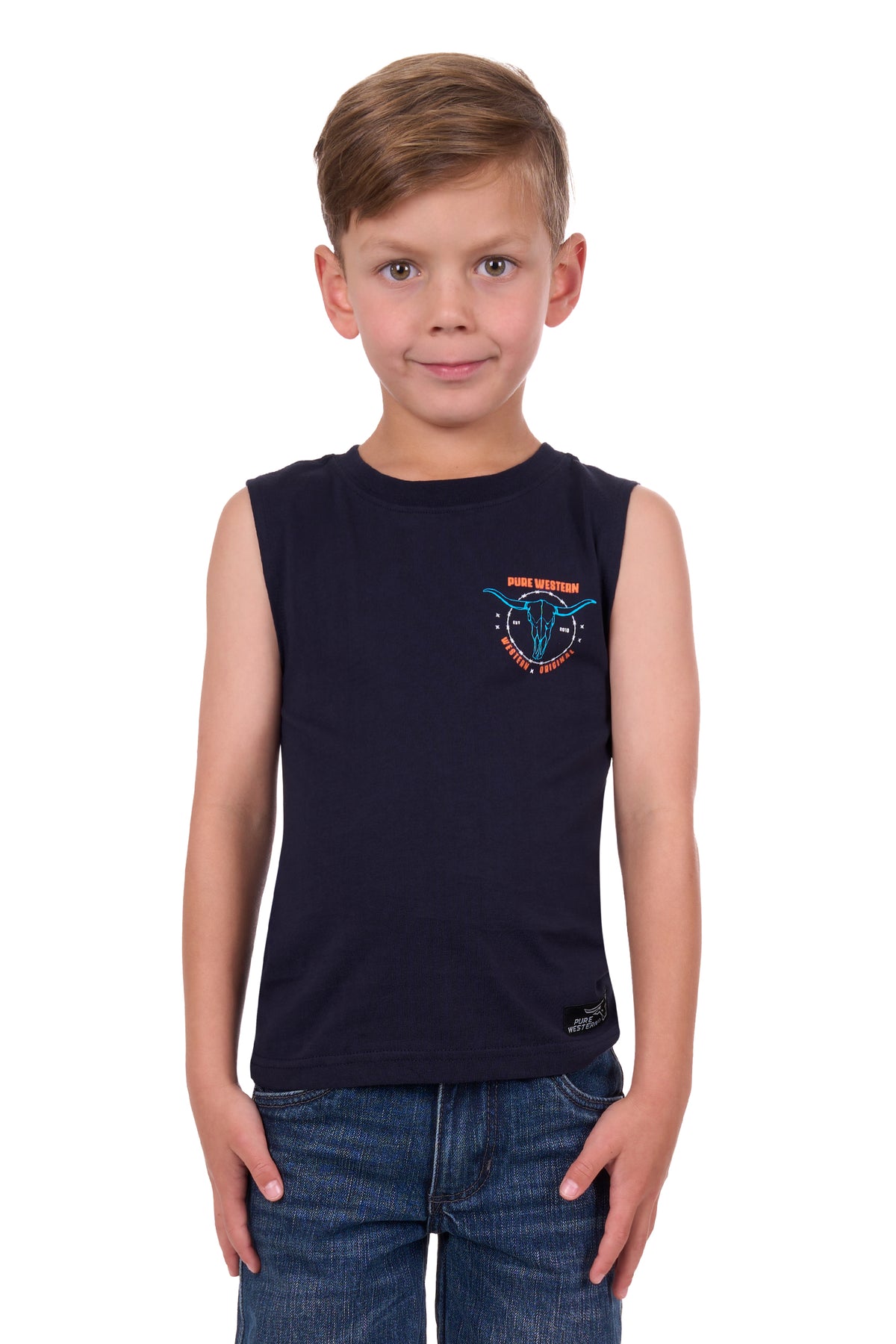 Pure Western Boys Fred Muscle Tank - Black Friday Sale